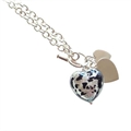 Julie Martick's Silver and Black Spot Heart necklace
