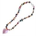 Julie Martick's Ice Cream Pearl & Sugar Pink Heart Necklace 