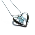 Julie Martick's Silver swirl Heart Pendant 