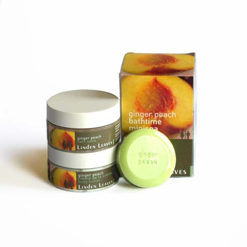 Linden Leaves Ginger Peach Leaf Bathtime Minispa Pack