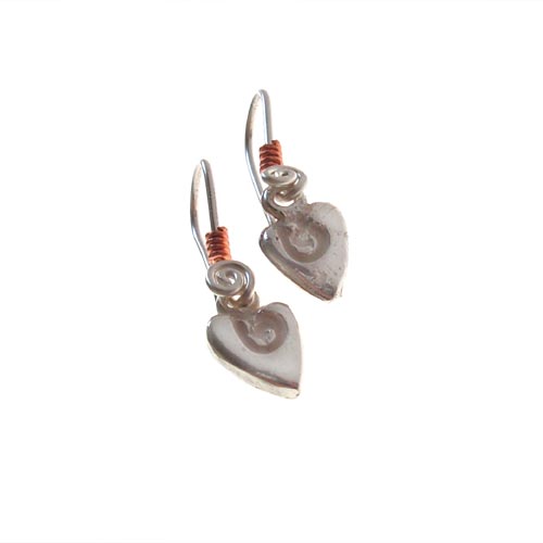Jolene Smith Heart Wire Earrings  